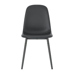 Modern Minimalist Black Dining Chair Set - Four Chairs, Upholstered