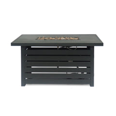 Rectangular Iron Fire Pit - 30,000BTU - Tank Cover Inside