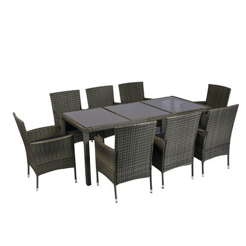 9 piece Outdoor Patio Wicker Dining Set Patio Wicker Furniture Dining