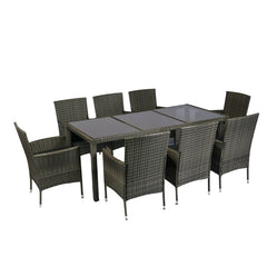 9 piece Outdoor Patio Wicker Dining Set Patio Wicker Furniture Dining