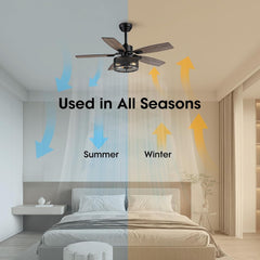 42 Inch Ceiling Fans with Lights and Remote Control, Ceiling Fan for