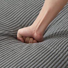 Convertible Chaise Lounge Sofa Chair Corduroy Sleeper with USB Ports,