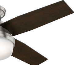 Fan Dempsey Low Profile Ceiling Fans with Lights and Remote, Flush