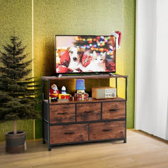 TV Stand for Bedroom, TV Dresser for 45 Inches, Media Console Table,