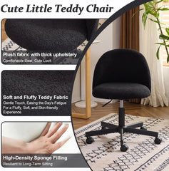 Candy Chair Armless Cute Desk Chair,Comfy Small Office Chair with