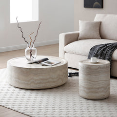 15.74 inch Faux MARS marble Pattern Coffee Tables for Living Room