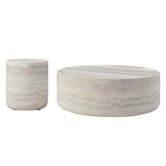 15.74 inch Faux MARS marble Pattern Coffee Tables for Living Room
