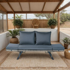 1 PCS Patio Wicker Side Foldable Bench Patio Backyard Conversation