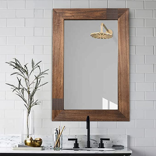 Decorasia Wall Mirror Wood Bathroom Mirror for Over Sink