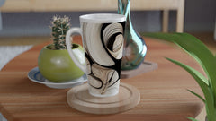 Latte Coffee Mugs Ethereal Flow Latte Mug 17oz