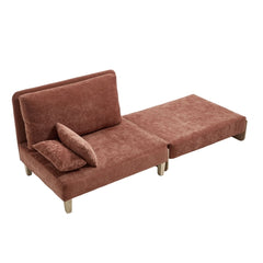 Mid-Century Modern Foldable Sofa Bed Recliner, 3-in-1 Convertible
