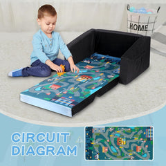 Kids Sofas Toddler Couch Bed Baby'S Upholstered Chair Sleepover Couch
