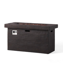CUSTER Rectangular MGO Fire Pit 50,000 BTU Brown Magnesium Oxide 45