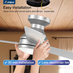 Ceiling Fans with Lights, 42 Inch Low Profile Ceiling Fan with Light