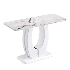 Modern Simple Glossy White Rectangular Counter Bar Table MDF 47.24 x