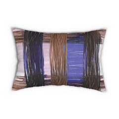Decorative Lumbar Throw Pillow - Rustic Brown Interweave
