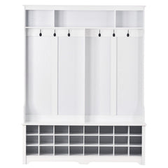 ON-TREND Modern Style Multiple Functions Hallway Coat Rack with Metal