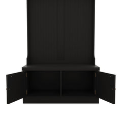 Hall Tree with Storage Shoe Bench for Entryway and Hallway, 4-in-1