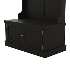 Hall Tree with Storage Shoe Bench for Entryway and Hallway, 4-in-1