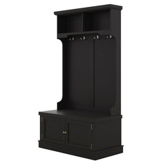 Hall Tree with Storage Shoe Bench for Entryway and Hallway, 4-in-1