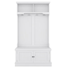 Hall Tree with Storage Shoe Bench for Entryway and Hallway, 4-in-1