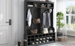 ON-TREND Modern Style Multiple Functions Hallway Coat Rack with Metal