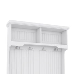 Hall Tree with Storage Shoe Bench for Entryway and Hallway, 4-in-1