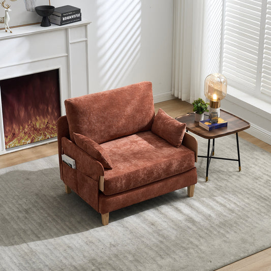 Mid-Century Modern Foldable Sofa Bed Recliner, 3-in-1 Convertible