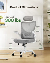 Ergonomic Office Chair: Office Computer Desk Chair with High Back Mesh