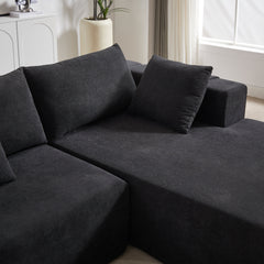 Modern Chenille Upholstered Sectional Sofa Couch Set,Modular 108' L