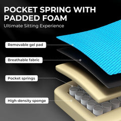 Gaming Chair Breathable Fabric Computer Chair with Pocket Spring