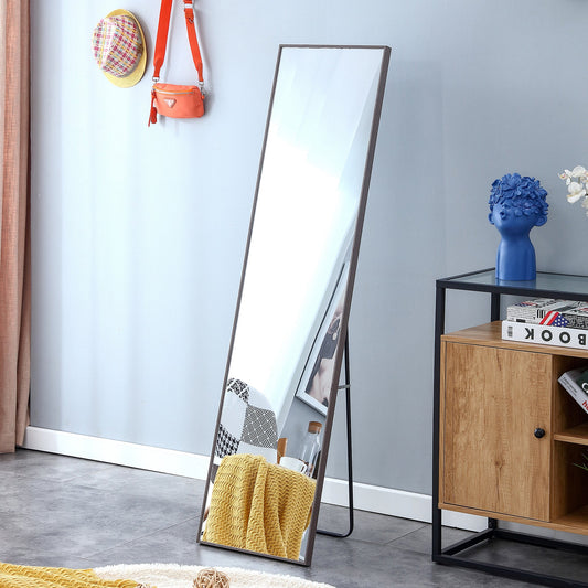 3rd generation gray solid wood frame full length mirror, dressing