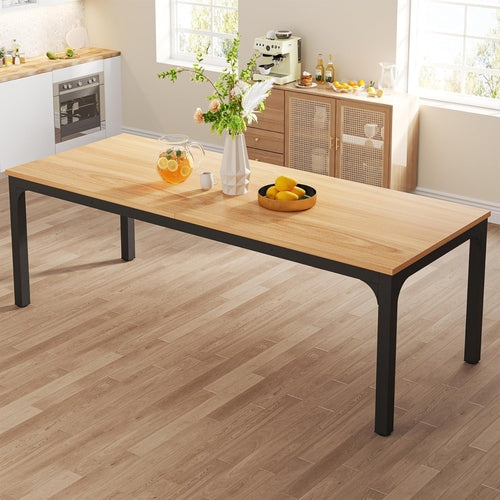 Dining Table for 6-8 People, 78-Inch Large Narrow Long Rectangular