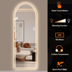 65" x 21" Arch Design LED Full Length Mirror ,Dimmable,  High