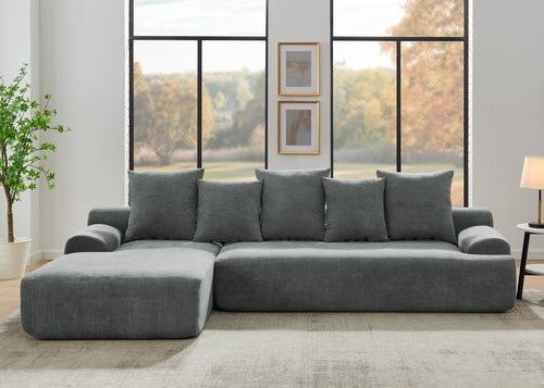 110.25x67'' Modern Upholstered L-Shape Sectional Sofa Couch, Modular
