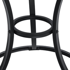Table and chair set.A Modern Minimalist Circular Dining Table With A