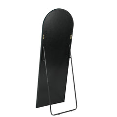Black 63x20 inch metal arch stand full length mirror