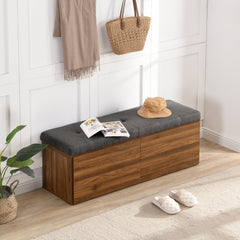 49" Storage Bench Storage Cabinet Storage Ottoman with Adjustable