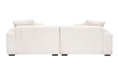 104.72-inch 4-seat large sofa with 4 throw pillows, living room sofa