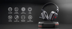 Redragon H868 3-Mode Wireless RGB Gaming Headset 7.1 Surround Sound 40 mm Drivers Noise-canceling Microphone Over-Ear Headphones