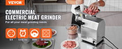 Succebuy Meat Grinder Electric Meat Grinders Grinding Plate Stainless Steel Commercial for Kitchen Restaurant Butcher Store