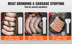 VEVOR Meat Grinder Electric Meat Grinders&Blade Grinding Plate Stainless Steel Commercial for Kitchen Restaurant Butcher Store