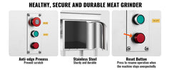 VEVOR 22/36.7Lbs Meat Grinder Capacity Electric Meat Grinders Grinding Plate Sausage Maker for Kitchen Restaurant Butcher Store