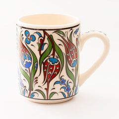 Set of 4 Handmade in Türkiye Ceramic Botanical Mugs - 9 Styles