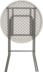 Round Folding Plastic Bar Table in White