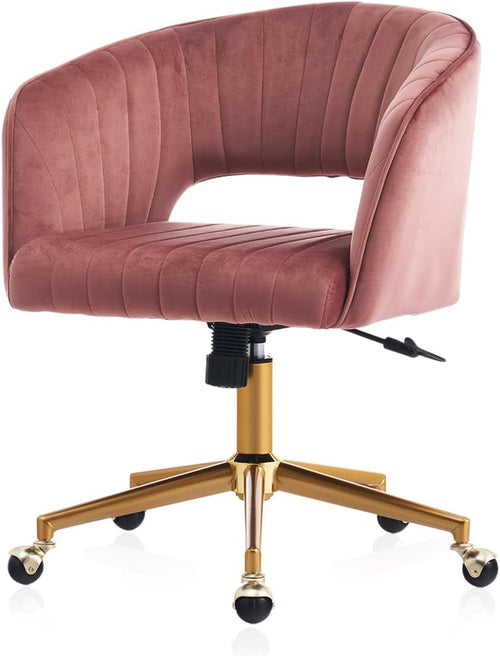 Home Office Chair Swivel Velvet Desk Chair, Vanity Chair with 360