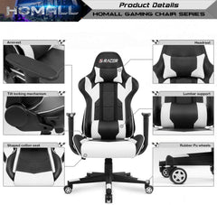 Gaming Chair, Office Chair High Back Computer Chair Leather Desk Chair