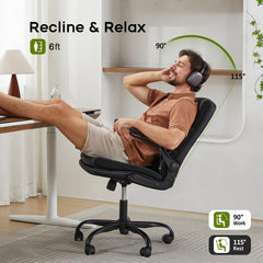 Office Chair Adjustable Desk Chair Mid Back Executive Comfortable