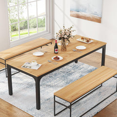 Dining Table for 6-8 People, 78-Inch Large Narrow Long Rectangular
