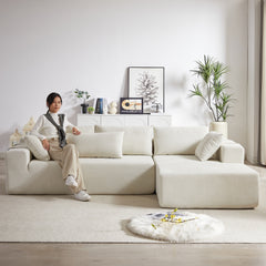 Modern Chenille Upholstered Sectional Sofa Couch Set,Modular 108' L